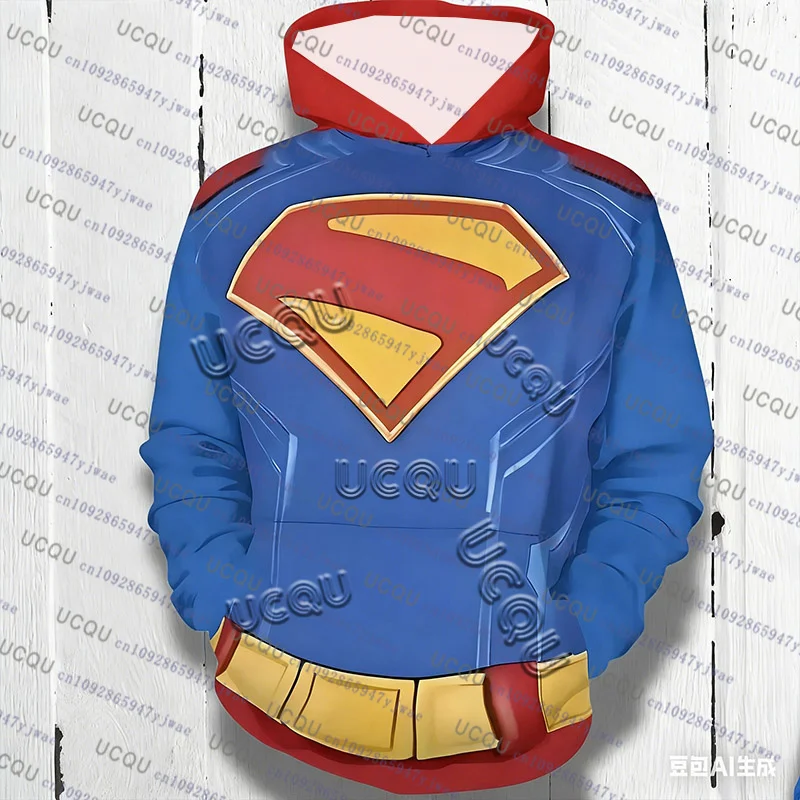Nueva Sudadera de Edición Limitada de Batman, Spider-Man y Superman, Sudadera Extra Grande para Hombre, Transpirable, Disfraz de Cosplay, Sudadera con Capucha con Estampado 3D