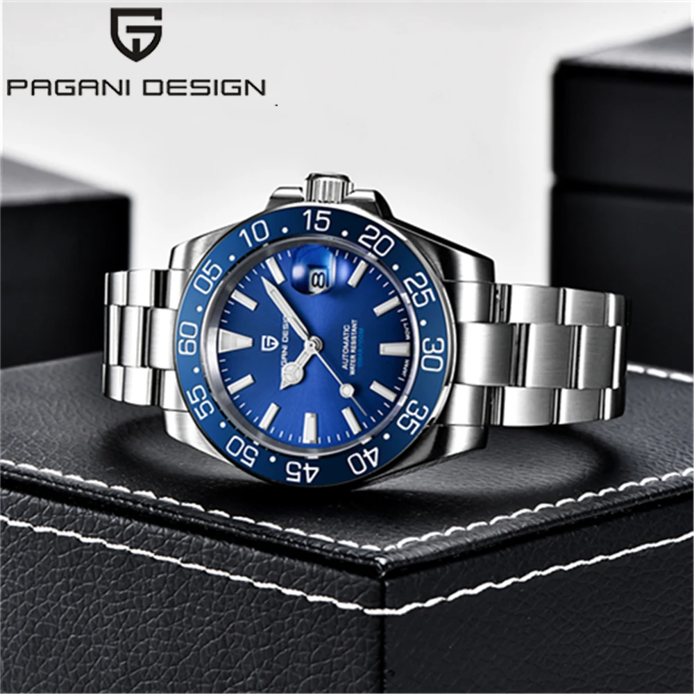 

PAGANI DESIGN Automatic Mechanical Watches Luxury NH35 Sapphire stainless steel AR coating 100M Business Watch for Men PD1670