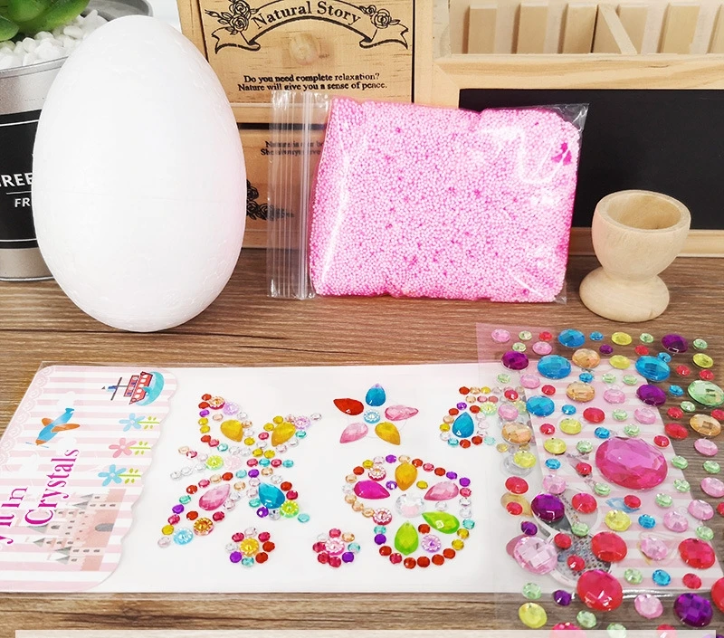 DIY Painting Craft Toys Easter Egg for Kindergarten Children Decoration Creative Handmade Art Graffiti Easter Egg