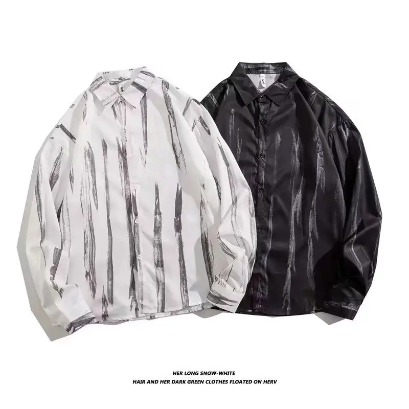 

Men's Long Sve Tie Dye Loose Casual irt Faionable Urban Sle Stand Fit Polyester Polyester Fiber Summer irt