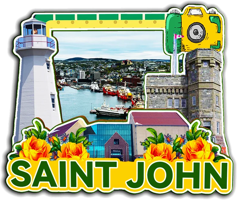 Decorative Magnets for Saint John Niagara Moncton Oakville Ontario Miramichi Fredericton Canada City Landmark Unique Souvenirs
