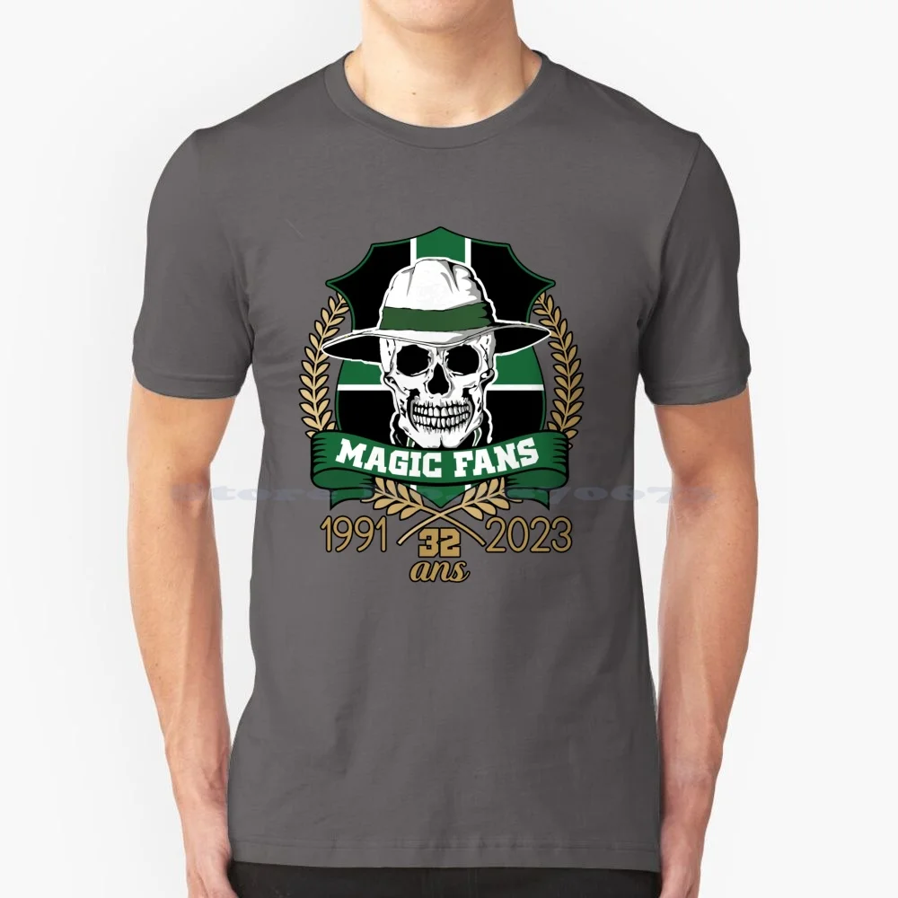 Ultras Magic Fans T Shirt 100% Cotton Tee Football Ultras Magic Fans 1991 St Etienne Magic Fans Ultras North Stand Ultra