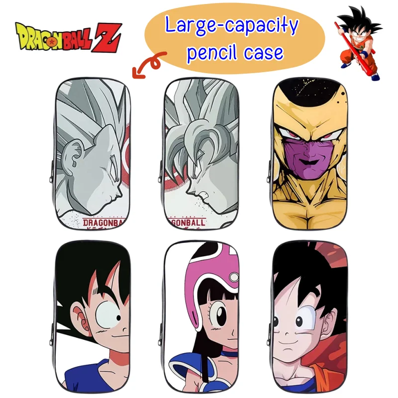 

Dragon Ball Son Goku Vegeta Gotenks Pencil Case Large Capacity Anime Peripheral Cartoon Student General Stationery Pencil Case