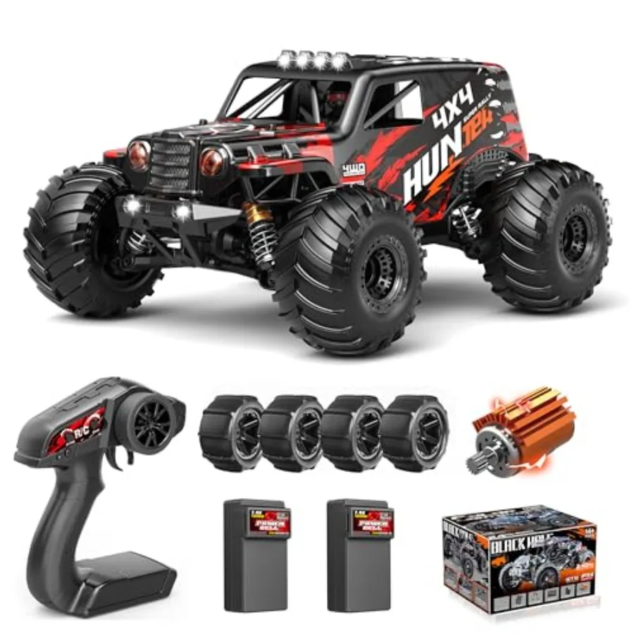 

1:14 Scale RC Cars for Adults 4X4 Waterproof Off-Road Remote Control Truck with 2 Rechargeable Batteries 40km/h Waterproof Elec