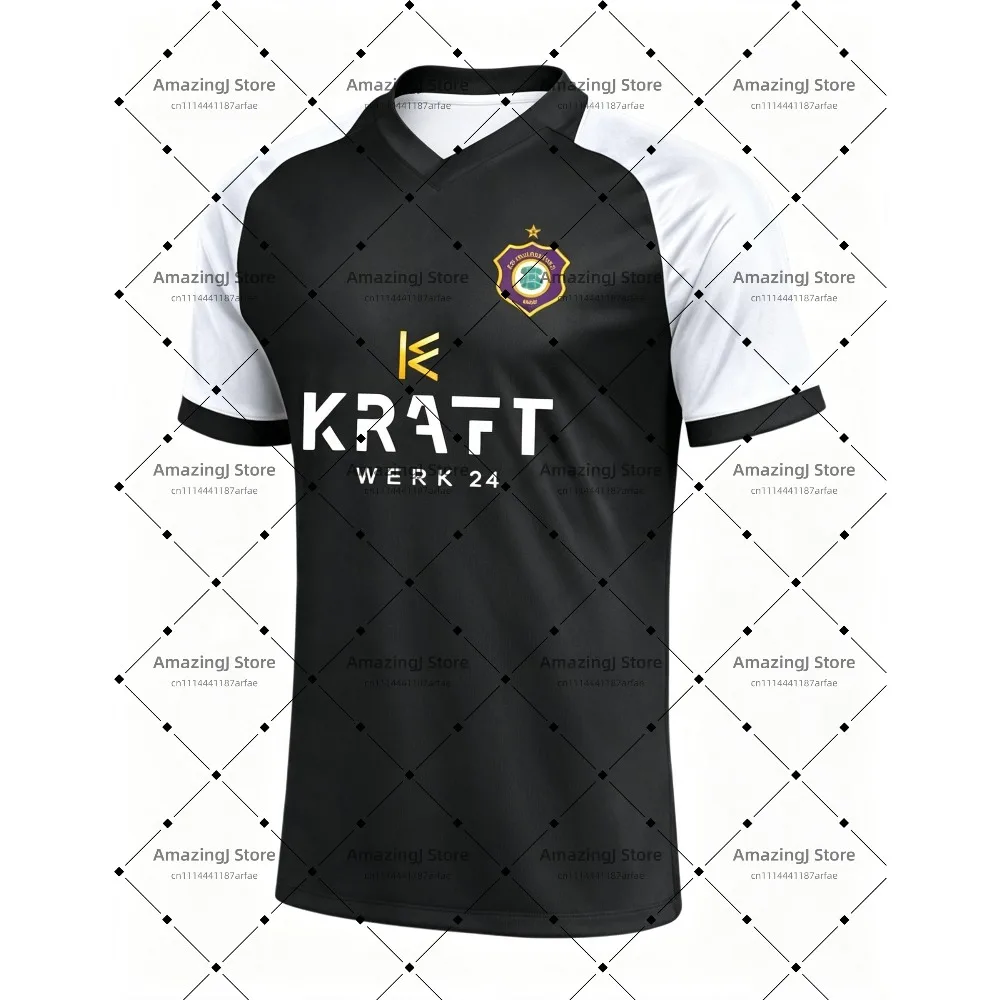 2026-27 Erzgebirge Aue Home and Away T-Shirt with 3D Digital Print, Comfortable and Breathable Sports Casual Top