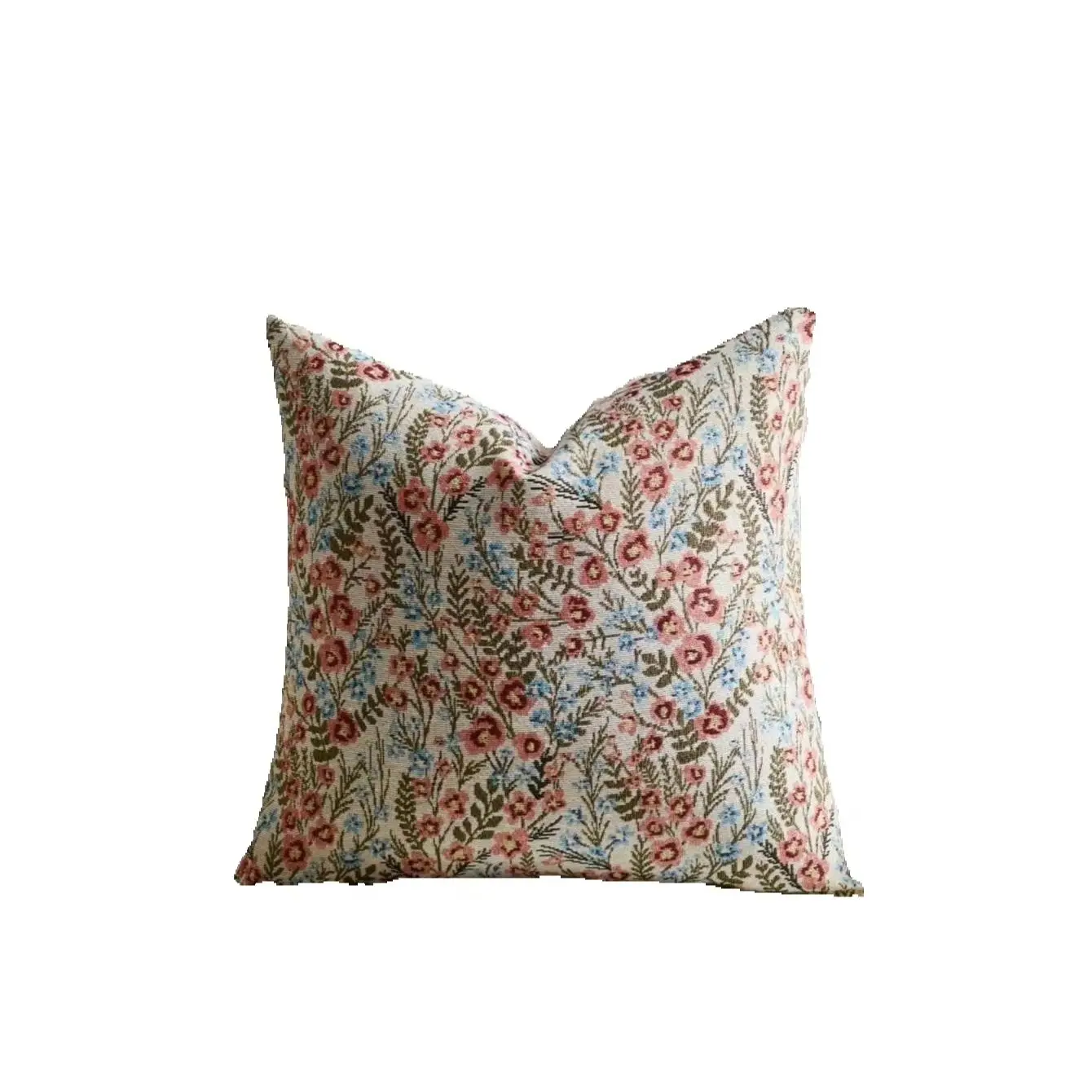 1pc Rustic Botanical Bird Print Pillow Case, 2D Soft Polyester Double-Sided Cushion Cover for Home Living Room & Car Interior