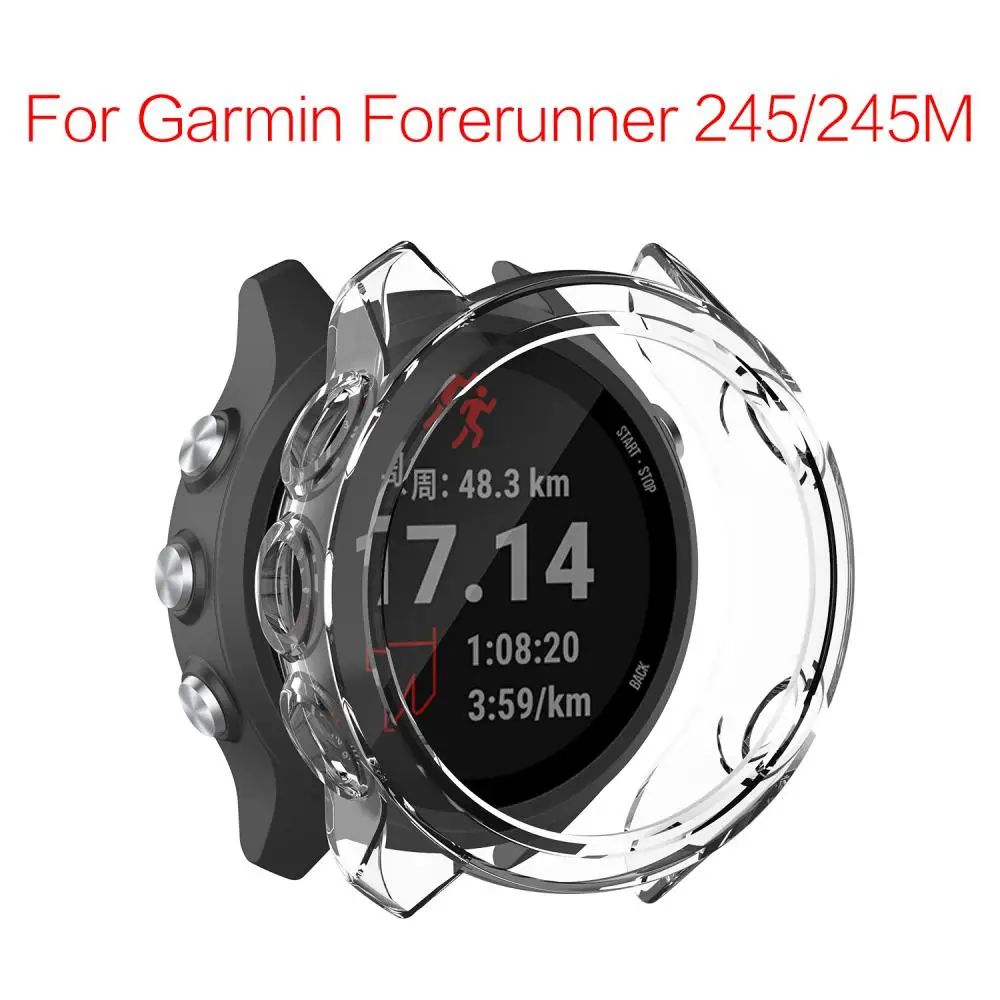 Für Garmin Forerunner 245 245M Fall Schutzhülle Weiche TPU Rand Shell Schutz Stoßstange Für Garmin 245 Zubehör