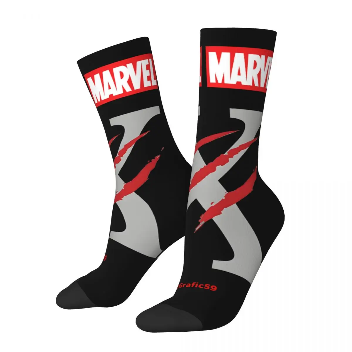 

Funny Wolverine Sock for Men Hip Hop Vintage Marvel X-man Deadpool & Wolverine Happy Quality Pattern Printed Boys Crew Sock