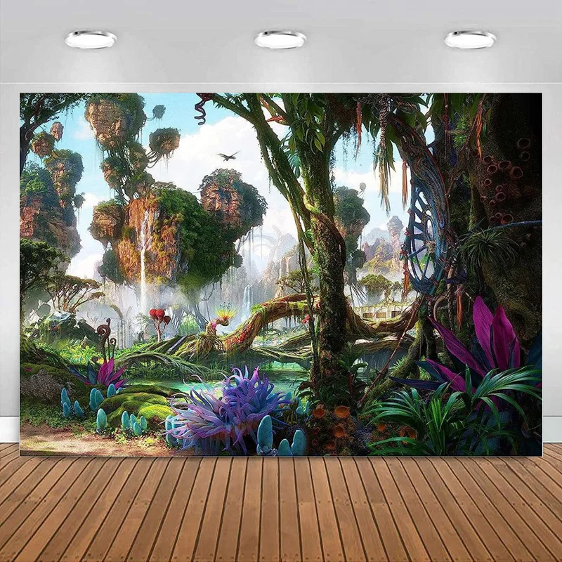 

Pandora Park Enchanted Forest Backdrop Animal Jungle Kingdom Background Banner Decoration Photography Happy Birthday Party