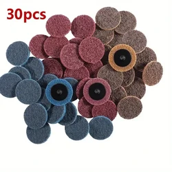 30pcs 2 Inch Quick Change Sanding Discs - Durable Nylon for Surface Polishing & Burr Removal - Fine to Coarse Grits,Grinding