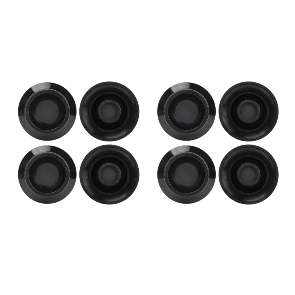 8PCS Plastic Piano Foot Pads Anti-Slip Design Black Color Piano Caster Cups Round Shape Piano Accessories Set Piano Practice