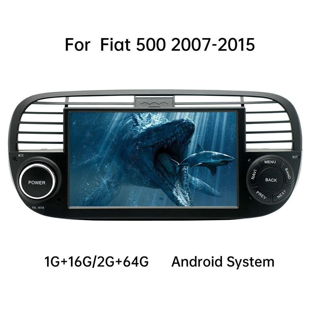 

For Fiat 500 2007-2015 Model Car Multimedia Player 7" Touch Screen Car GPS Navigation CarPlay Reversing Camera Bluetooh