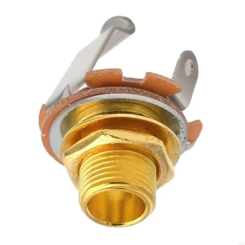 Электрогитара-Бас-гитара-1-4-дюйма-635-мм-моноразъемы-хромированная-гайка-и-шайба