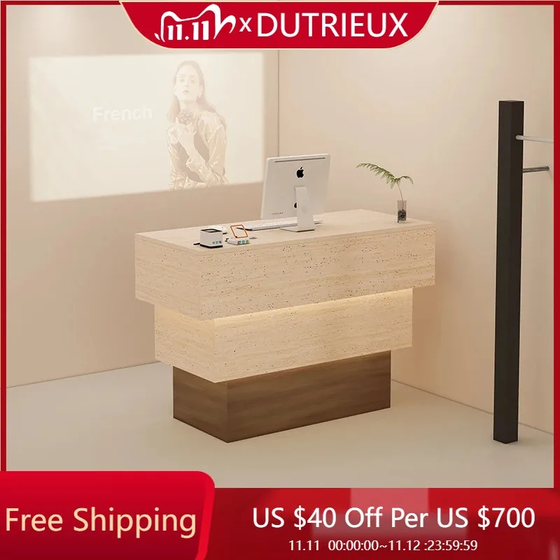 

Interior Fashion Reception Desk Counter Beauty Salon Luxury Creative Display Reception Desks Accent Scrivania Trendy Furniture