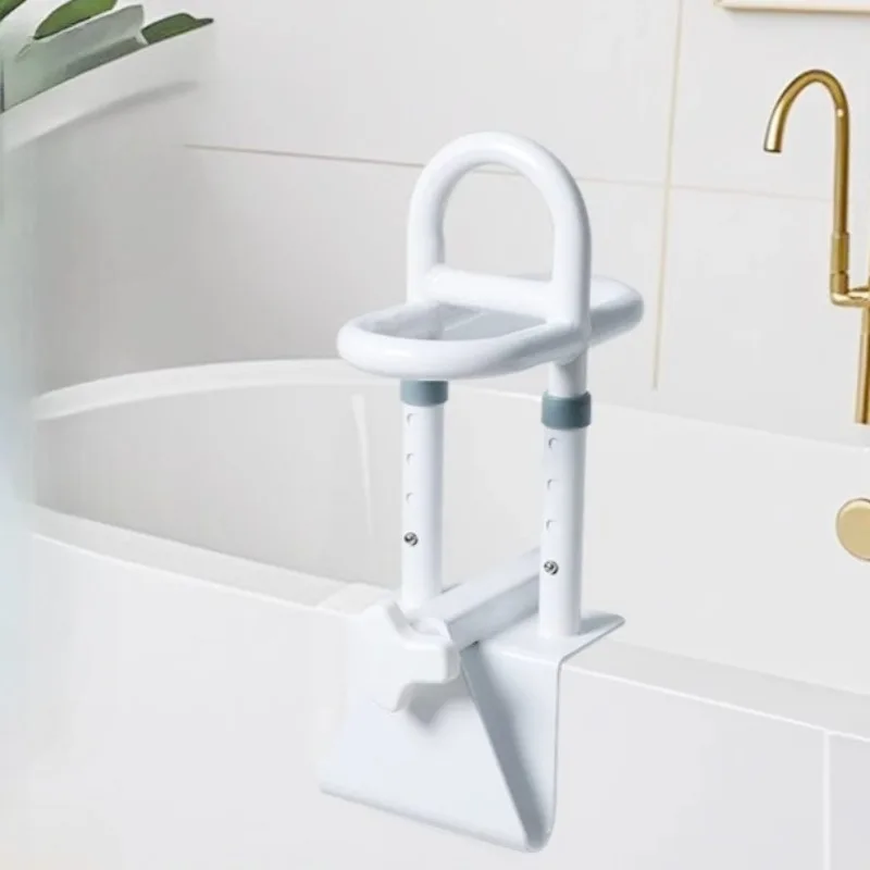 Bath Safety Rail Iron Tub Grab Bar Handle Clamp for Bathtub Elderly High Carbon Steel Bathtub Safety Handrail Strong Safe Grip