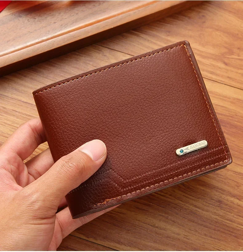 PU Leather Wallets Men Coin Bag Small Money Purses Dollar Slim Large Capacity Design Male Multifunctional Casual Wallet