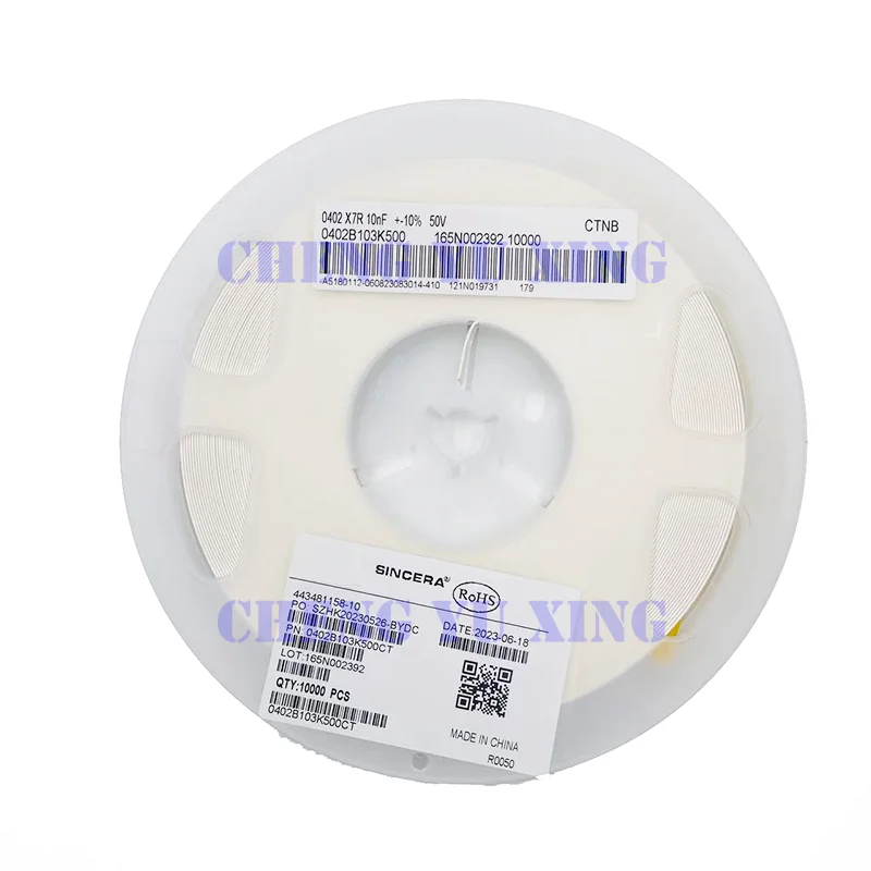 

0402 10nF 50V X7R 10%, 0402B103K500CT,10000 шт., SMD конденсатор