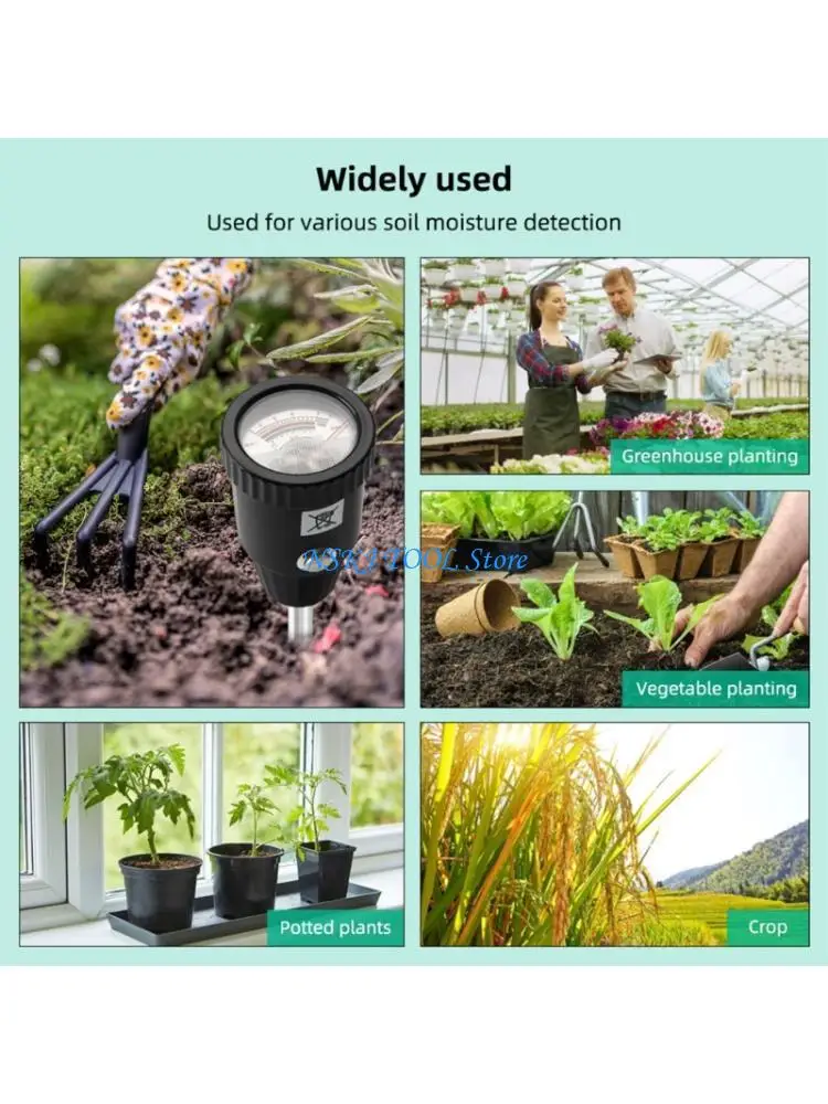 L8RC 2 In 1 Soil Acidity Moisture Meter For Yard Farm Lawn With Long Metal Rod