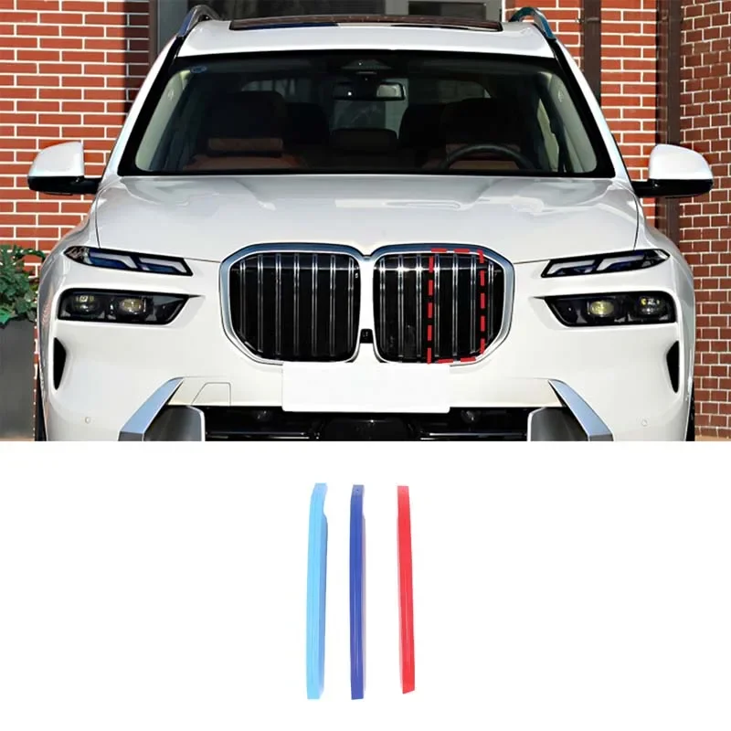 

For 2023 BMW X7 ABS Car Front Grille Stripes Covers Grid Strips Clips Trim cover car exterior decoration protection accessories