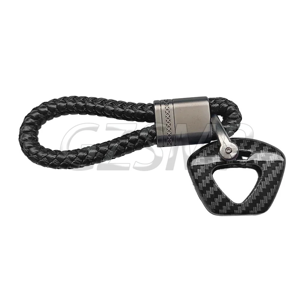Motorcycle Keychain Carbon Fiber Pattern Keys Protective Case Cover Fit For Triumph 675 1050 T100 T900 955