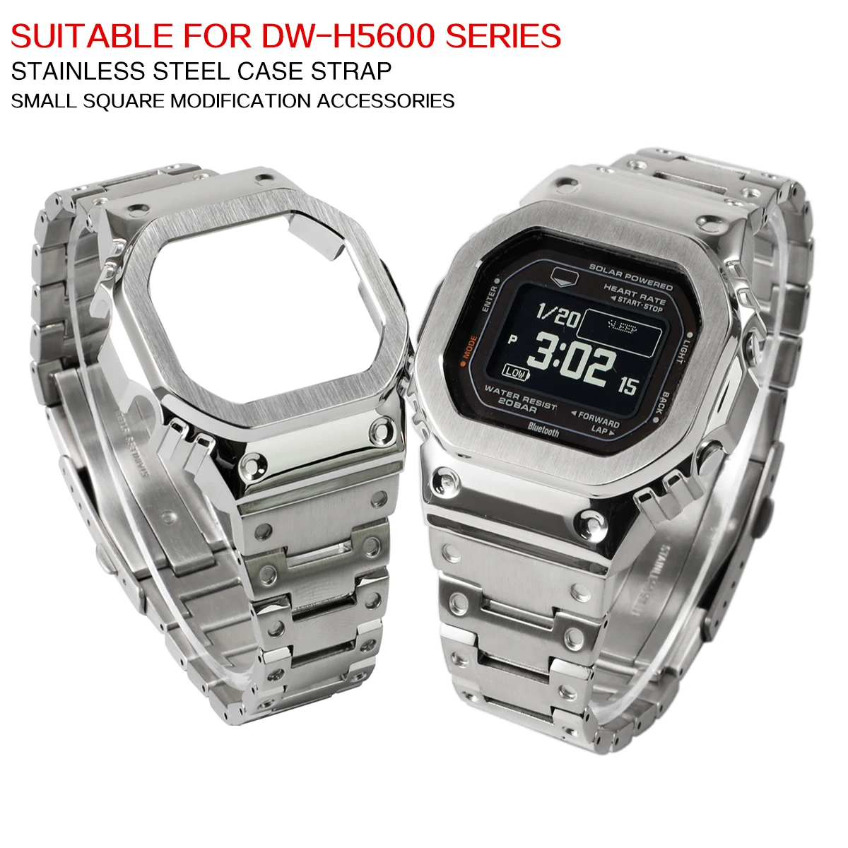 

Комплект для модификации DW-H5600: корпус из нержавеющей стали, металлический браслет, совместимый с DWH5600, запасные части для часов