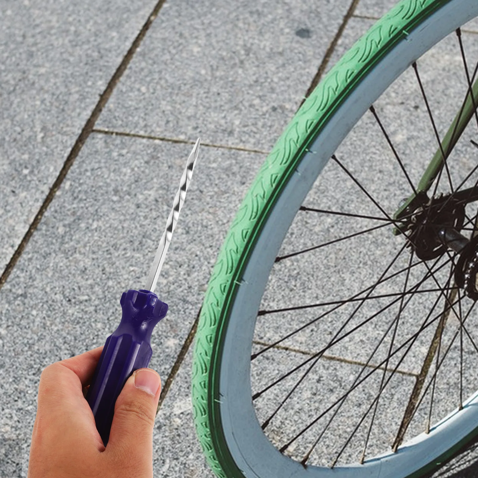 

Bicycle Tire Repair Tool Spiral Bike Tube For Mountain Road Bikes Portable Small Tires Maintenance Reliable