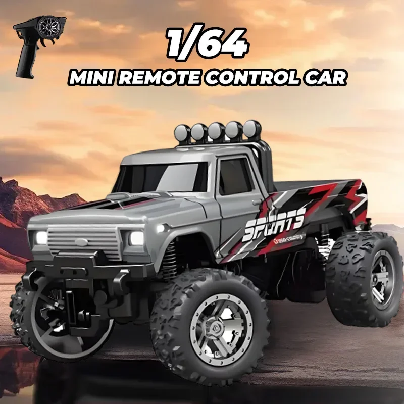 

1:64 RC Buggy Bigfoot High-speed Mini RC Car Alloy Appearance Cool Lights Shock Absorption Children's Toys