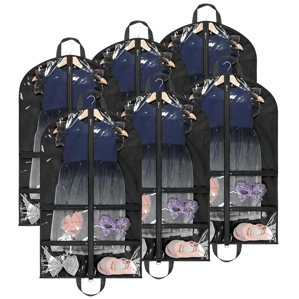 

Free ShippingFree ShippingKids Garment Bags for Dance Costumes, 40\ Dance Garment Bags for Dancers with 4 Clear Zipper Pockets,