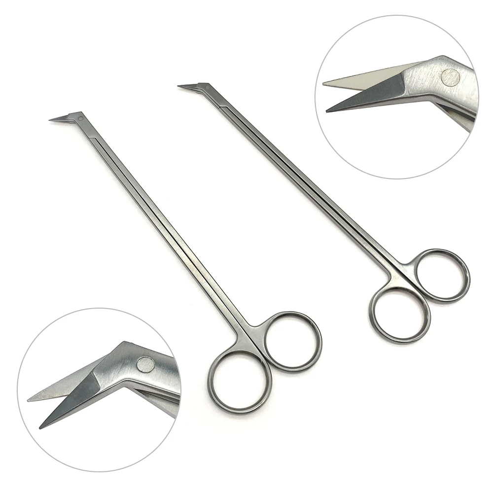 

Micro Vascular Scissor 45° 60° Crown Angled Blunt tip Micro Surgical instrument