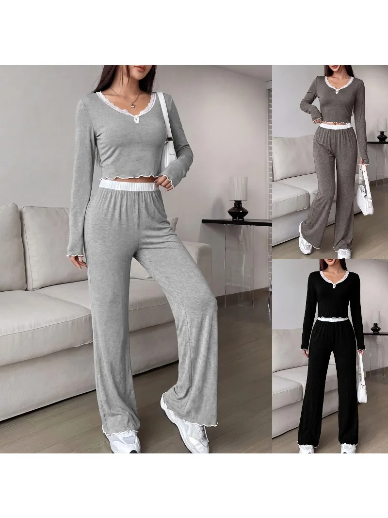 American-Style Fall/Winter Women's Pajama Pants: Fashionable, Casual, Relaxed, And Versatile—spring/Fall Women's Plus-Size Sets