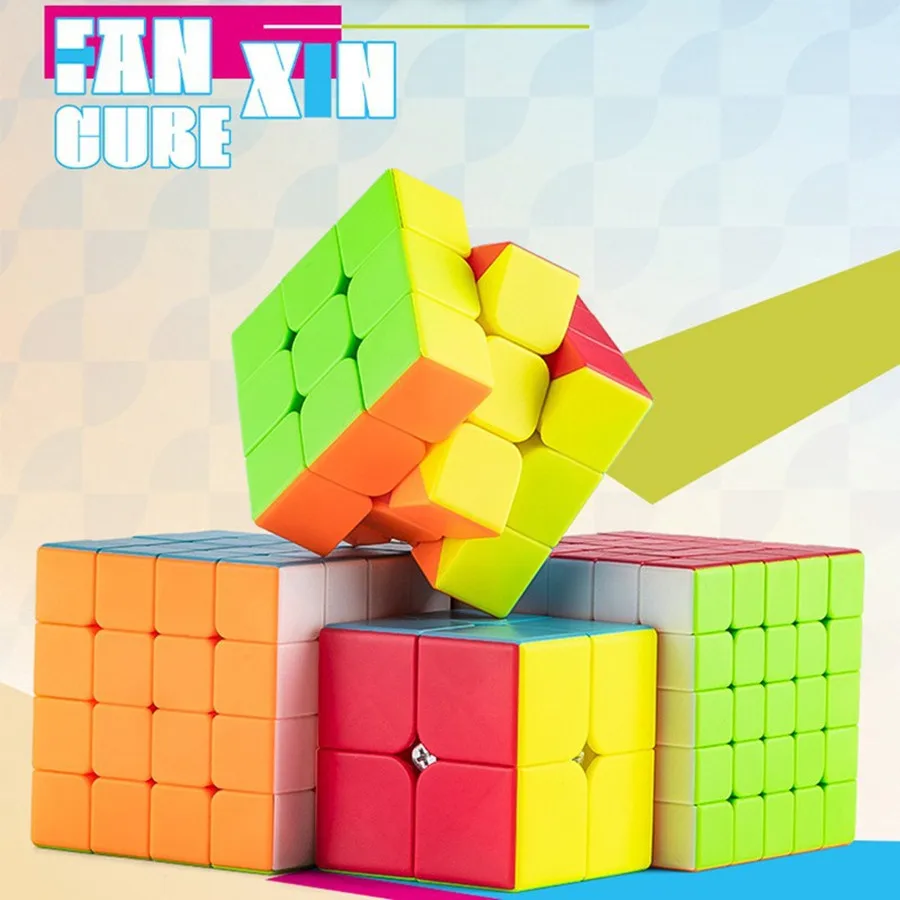 

FanXin Magic Cube 2x2x2 3x3x3 4x4x4 5x5x5 Pyraminx Axis Cubo Magico Детские игрушки-головоломки Magic Cube Профессиональные скоростные кубики