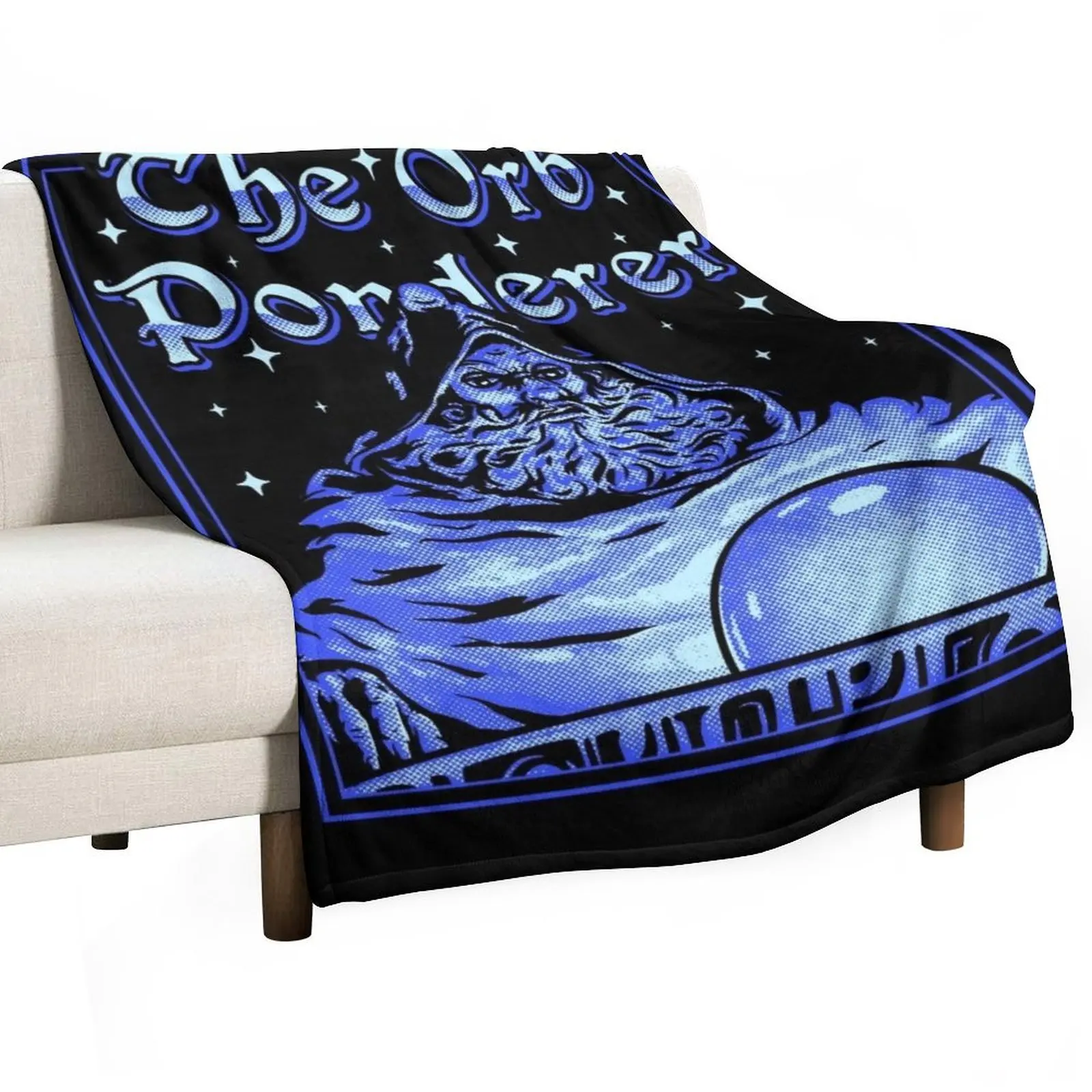 

The Orb Ponderer - Pondering Orb Wizard with Magic Ball Magician MEME Throw Blanket Multi-Purpose Sleeping Bag for sofa Blankets