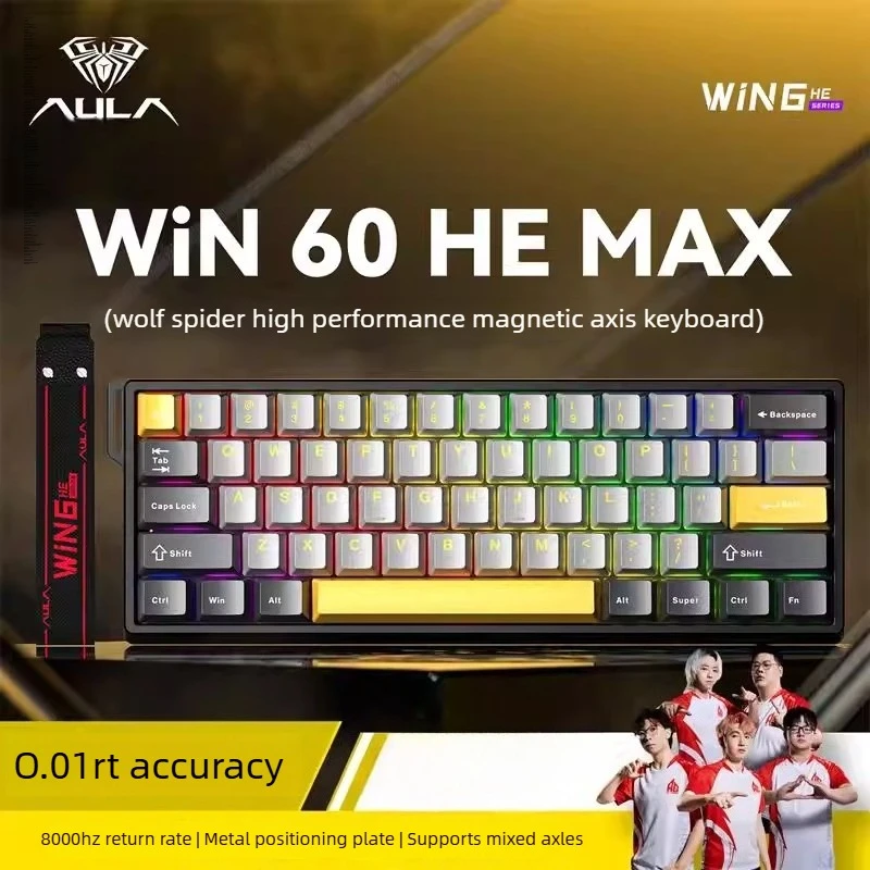 AULA Win60He Magnetic Keyboard RGB Hero 60He Key Board Teclado Magnetico Backlit 60% Computer Pc Ergonomic Tastiera USB Tastiera