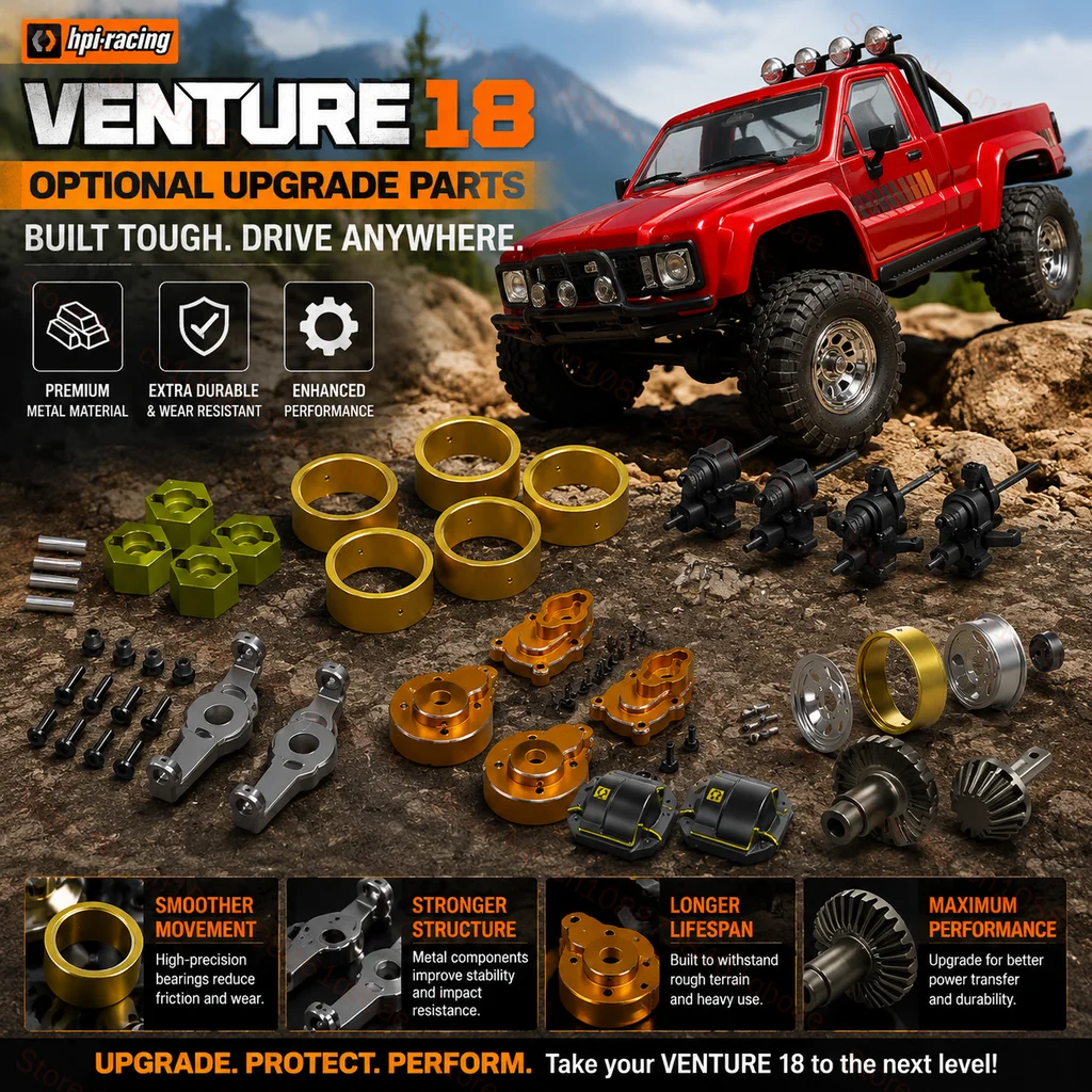 HPI VENTURE 1/18 Hilux Remote control car metal accessorie Front rear axles Bearing gear Steering cup drive shaft Rear axle seat