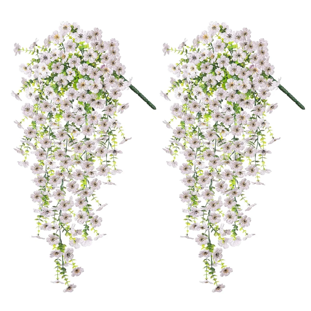 1/4PCS Gänseblümchen Künstliche Blumen Hängende Ranken für Hochzeit Bogen Hausgarten Wanddekoration Kunststoff Eukalyptus Gefälschte Pflanze Dekor – Detail 9
