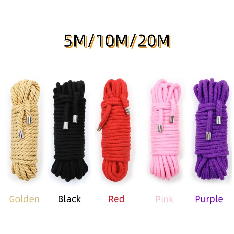 5 Colors Exotic Shibari Accesories of Handcuffs Bondage Rope for Men Women Fetish Slave Role Play Binder Restraint Tie Touch Fun