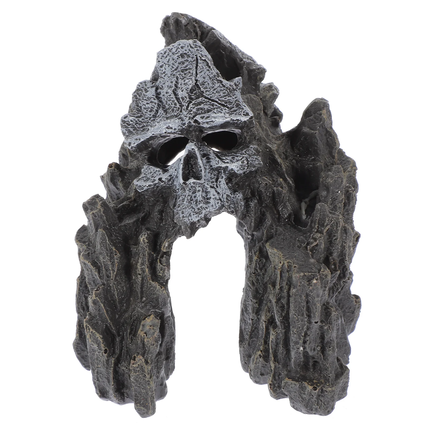 

Aquarium Cave Ornament Resin Skull Realistic Underwater Landscaping Decor for Fish Tank Reptile Enclosure