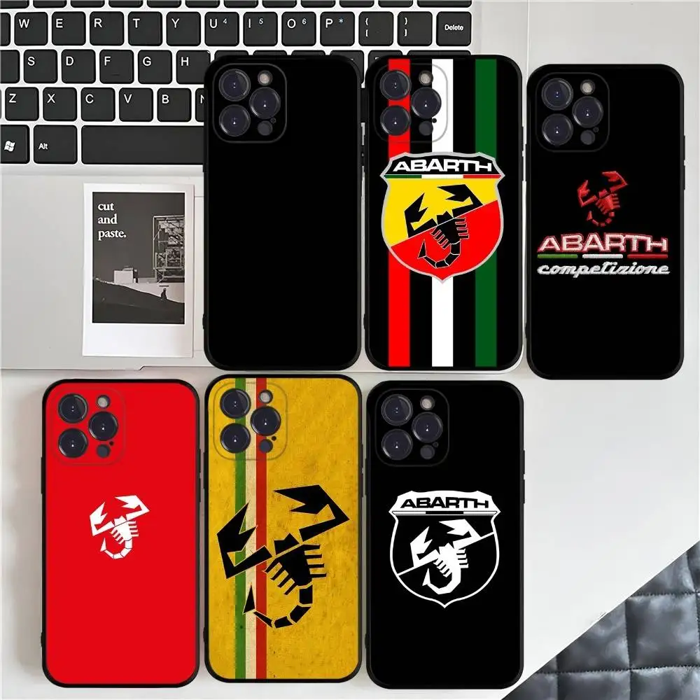 

A-Abarth LOGO Phone Case For Iphone 17 Air 16 15 14 13 12 11 Pro Max 16 15 14 Plus TPU Soft Case