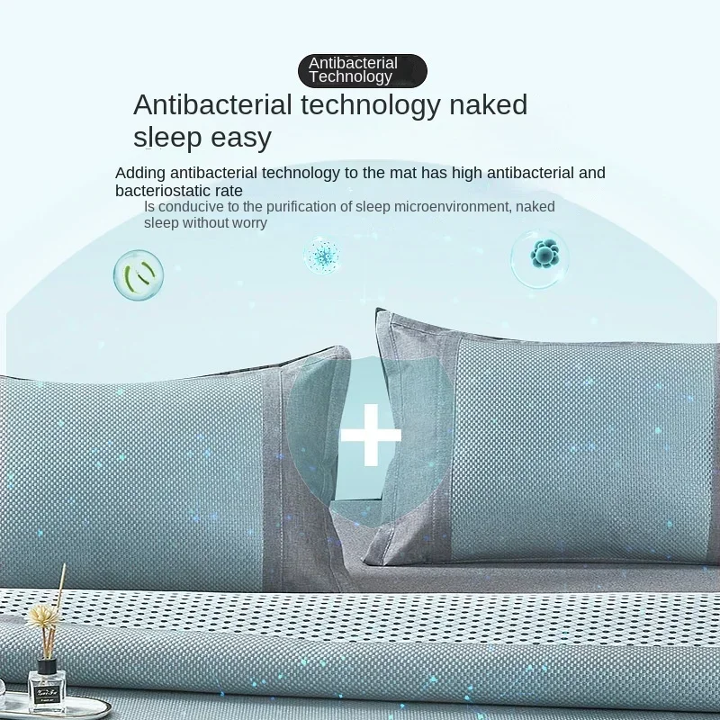 New Summer Ice Silk Mat Washable and Machine Washable Student Dormitory Single Soft Mat Bed Sheet for Home Use