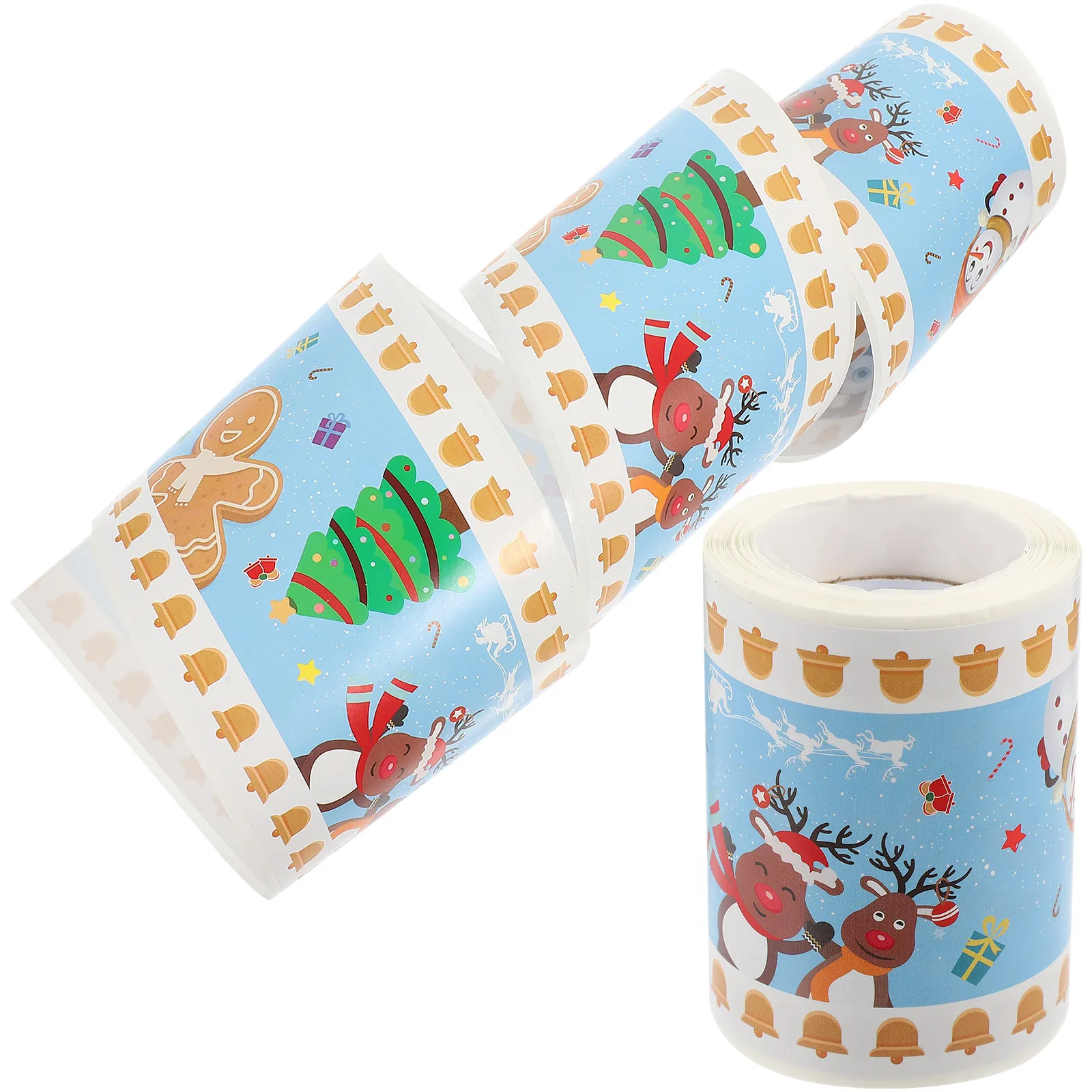 1 Roll Classroom Wall Sticker Wear-Resistant Decorative Border Paper Christmas Cartoon Bulletin Board Border Trim