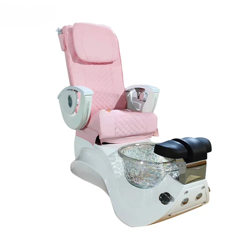 Hot sales Beauty Salon Furniture No Plumbing Electric Massage Pink Spa Pedicure Chairs Luxury