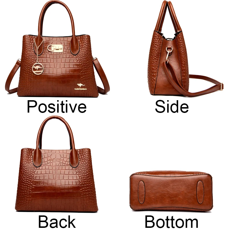 Famous Brand Women Messenger Bag Crocodile Female Crossbody Shoulder Hand Bags For Women 2023 High Quality Ladies Handbags Bolsa