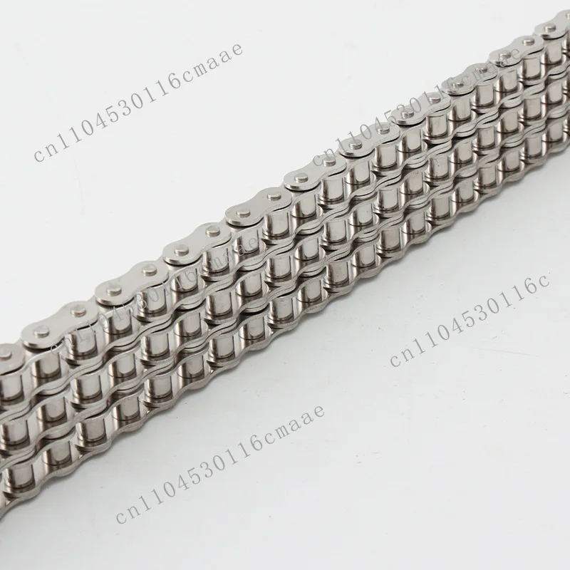 304 Three Row Stainless Steel Transmission Chain Precision Short Pitch Conveying Lifting Chain Tensile Resistance