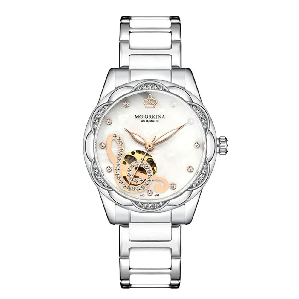 Mechanical Watch Women's Fashion Brand Ceramic Watch Casual Design Classic Women's Clock Birthday Gift Relogios Feminino 2024