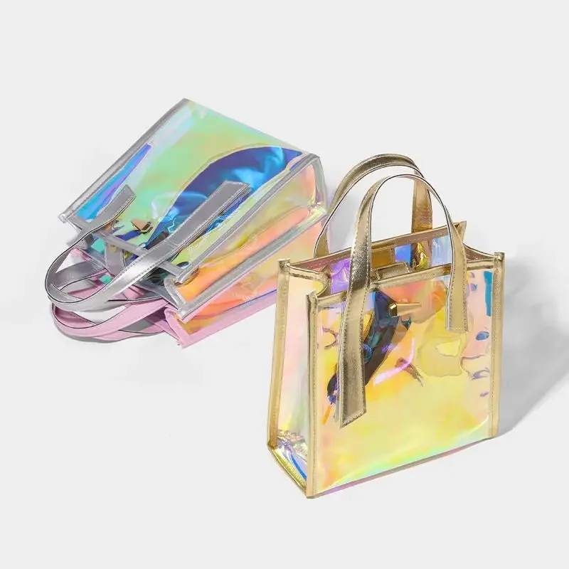 New Chic Chroma Crossbody Bags for Women 2024 Fashion Trendy Transparent Handbag Office Lady Personality Shoulder Bag Bolsa