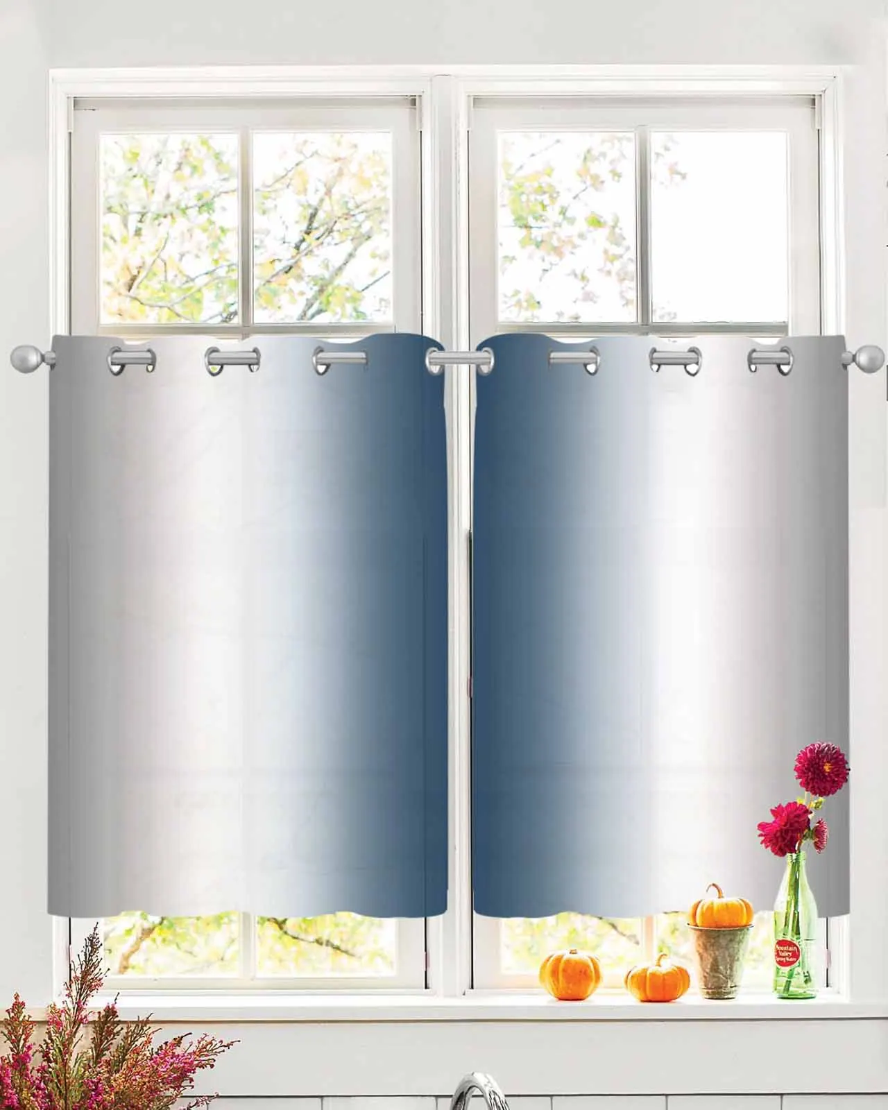 

Абстрактные фермерские серые темно-синие тюлевые украшения для гостиной, прозрачные прозрачные шторы для спальни, кухни, вуаль, шифоновые шторы