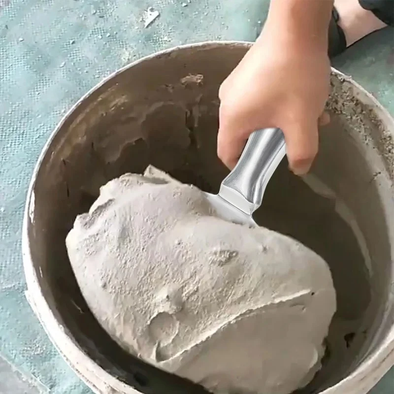 

Arc-Shaped Stainless Steel Scoop for Mud, Putty, Mortar, and Paint Scraping and Cleaning