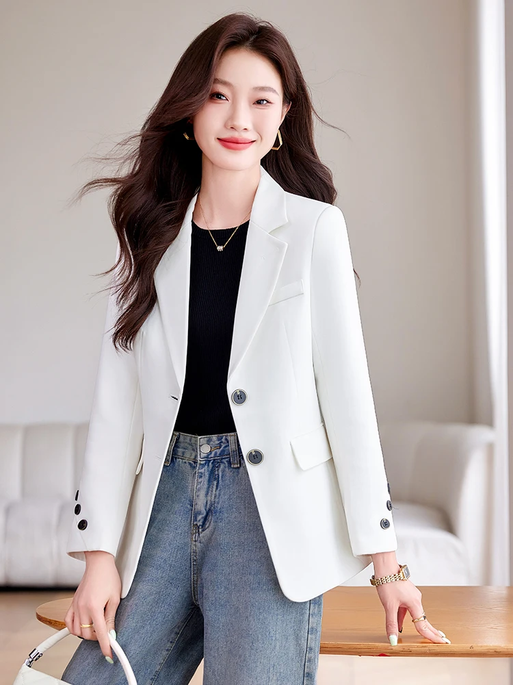 AIyssa-Veste de costume slim à manches longues, orange, haute qualité, nouvelle mode, automne et hiver, 2025