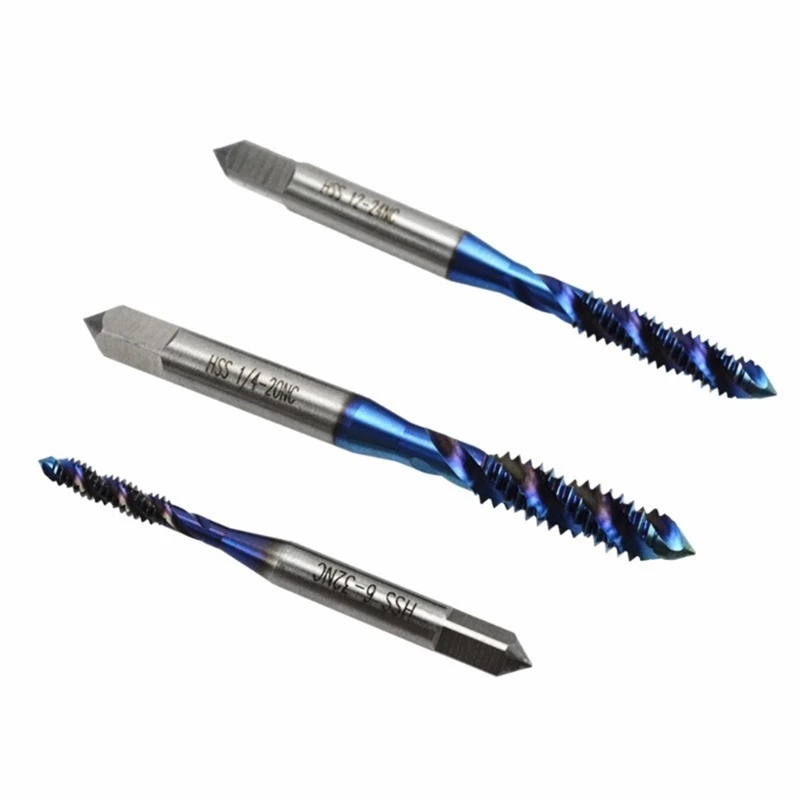 6Pcs Thread Spirals Screw Metric Composite Tap Drill Bit Woodworking Tool High 203C