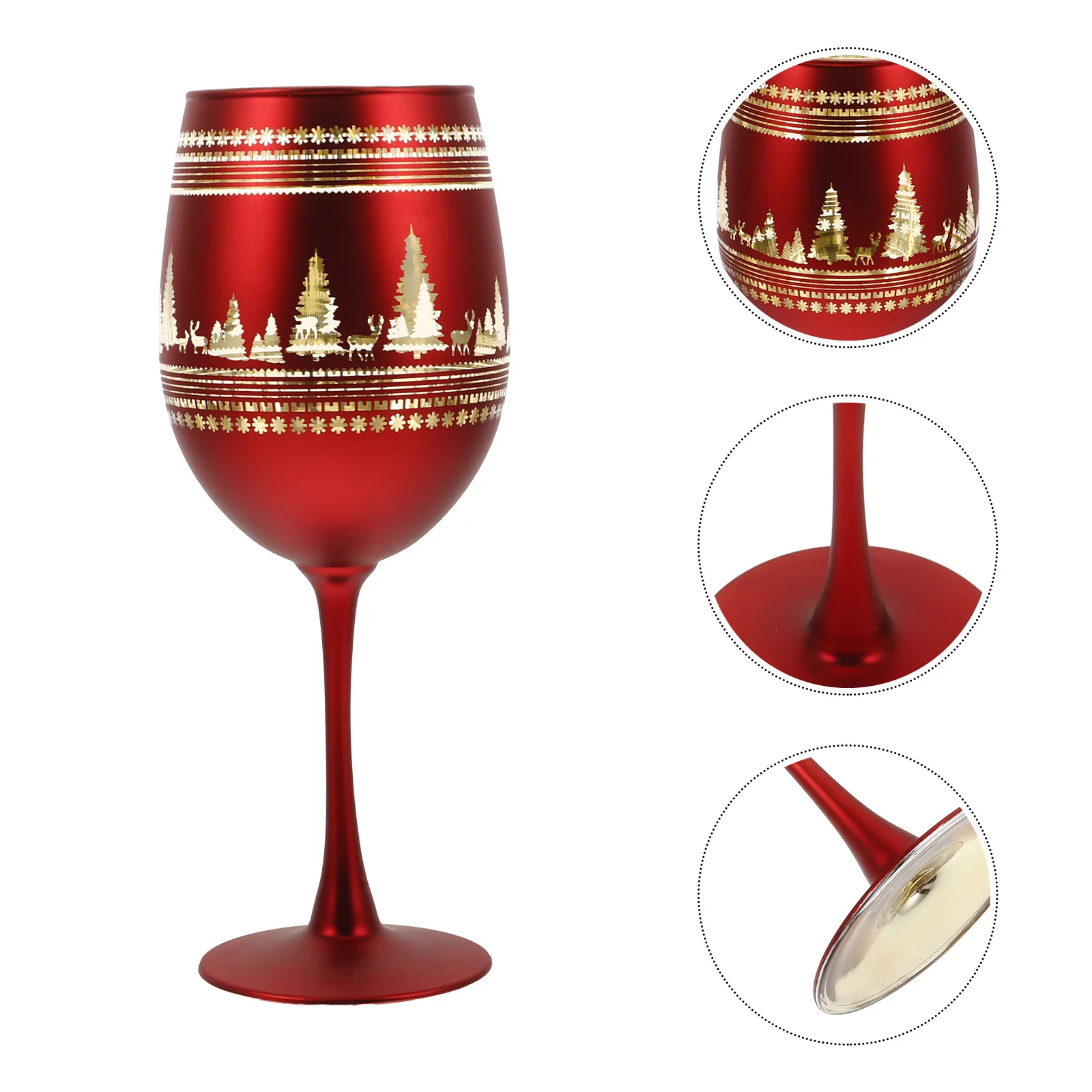 

Holiday Stemmed Wine Glasses Christmas Design Elegant Glassware for Wine Tasting Festive Decor and Family Events